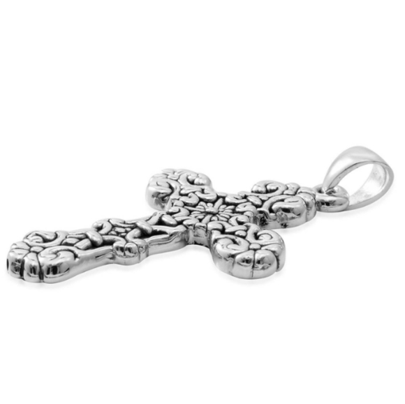 STERLING SILVER CROSS PENDANT - Picture 3 of 6